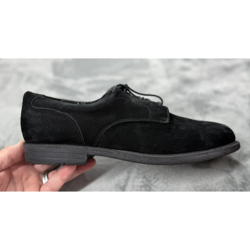 Deer Stags Buck Shoes Mens Size 9.5 Black‎ Leather Suede Oxford Comfort